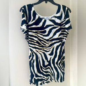 Cache Animal print blouse. Size L.